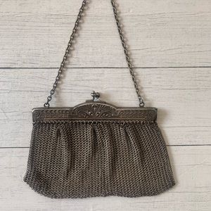 Metal woven linked purse